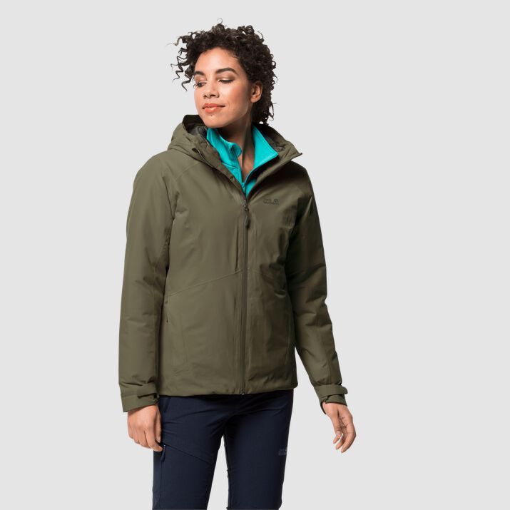 Chamarra Invierno Jack Wolfskin Argon Storm Mujer Verdes Oscuro Mexico-8172354